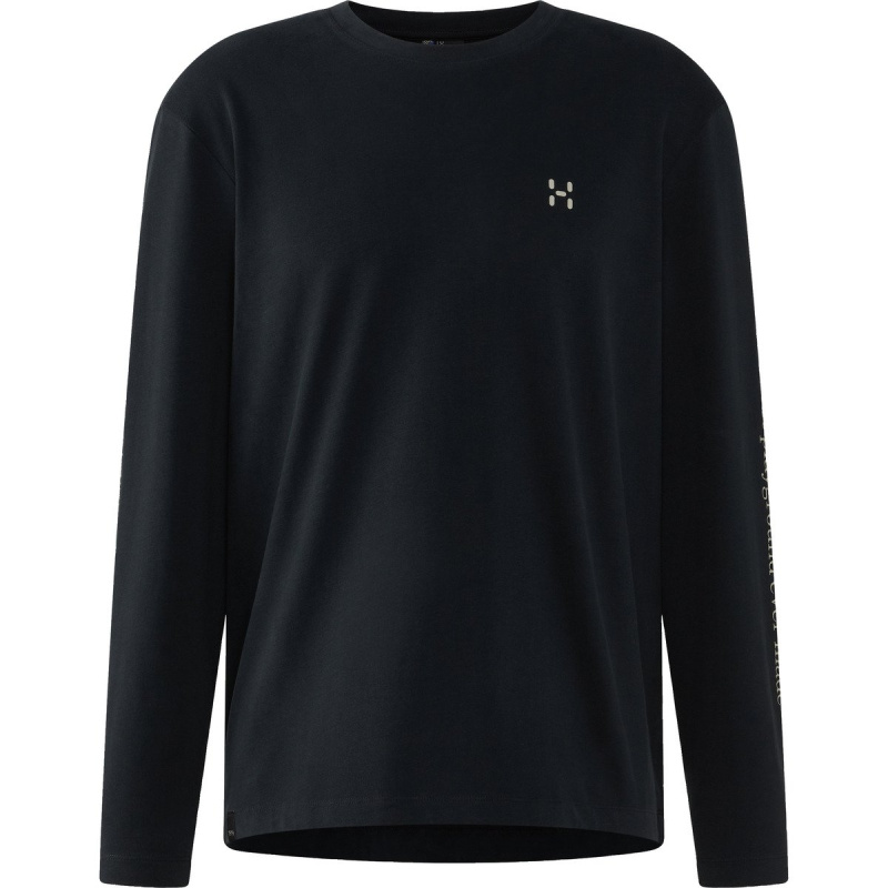 Pánské triko Haglöfs LS - černá Velikost: XL