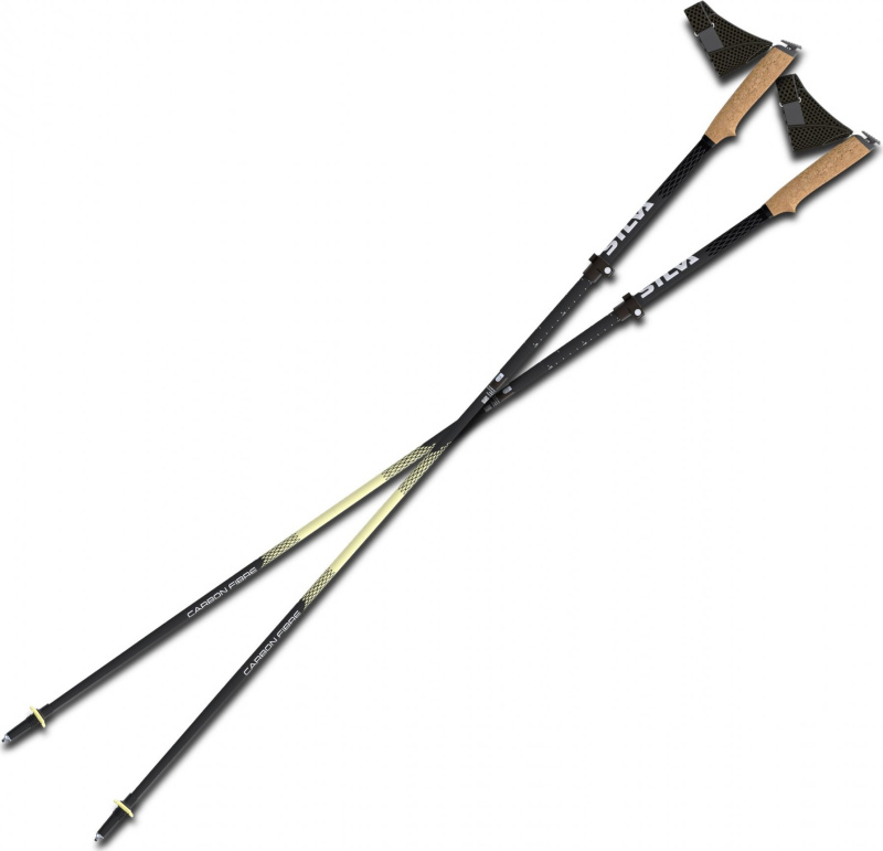 Hole SILVA Running/Trekking carbon nastavitelné 120-140cm - černá Velikost: UNI