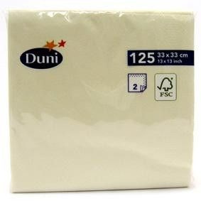 Duni Ubrousky 33 cm 2vrstvé champagne 125 ks