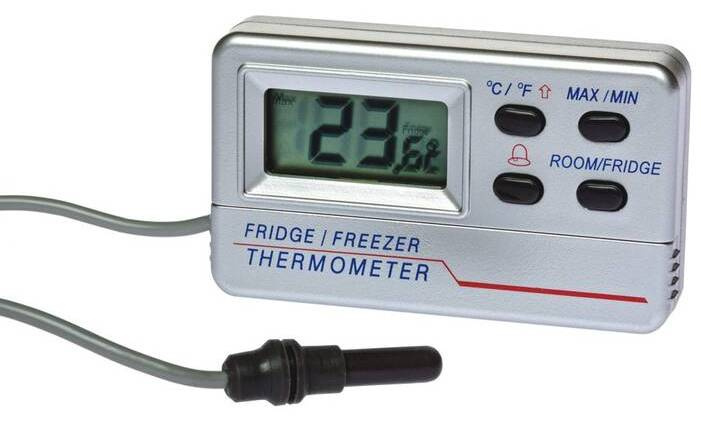 Teploměr do chladničky Electrolux E4RTDR01 / -50 do +70 °C / teplotní alarm / LCD displej / stříbrná Varianta: ivi1