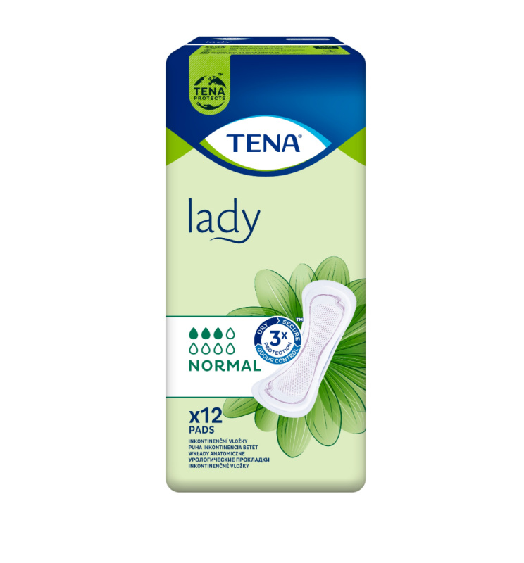 TENA Lady normal absorpční vložky 3 kapky 12 kusů