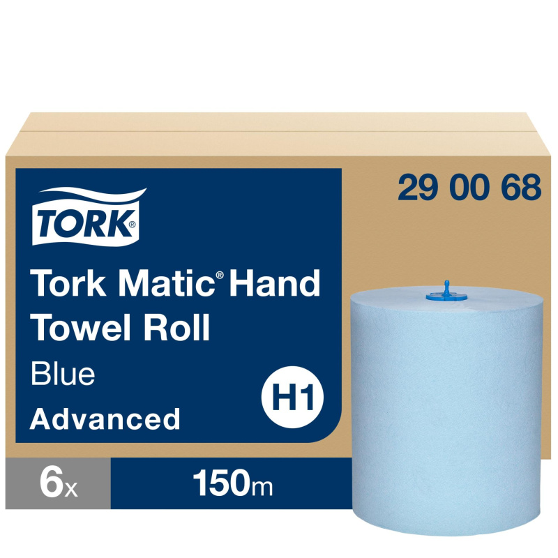 Papírové ručníky v roli Tork Matic -  modré, H1, 6 rolí