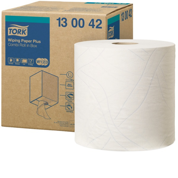 Tork Advanced - papírové utěrky v průmyslových rolích - 2vrstvé, návin 255 m, bílé