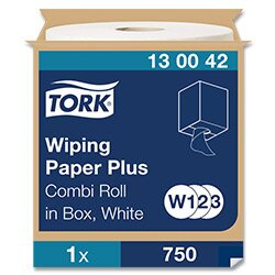 Tork Advanced - papírové utěrky v průmyslových rolích - 2vrstvé, návin 255 m, bílé