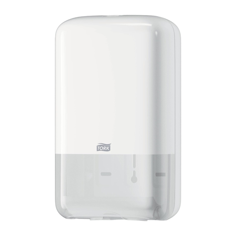 Zásobník na hygienické vložky a toaletní papír Tork Folded - T3, bílý