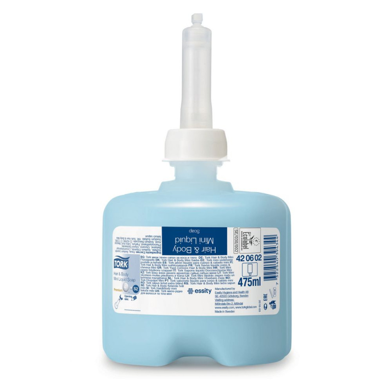 TORK tekuté mýdlo na vlasy a tělo 475ml 475 dávek S2 420602