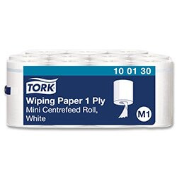 Tork Mini  - papírové utěrky v roli - 1vrstvé, bělené, návin 120 m