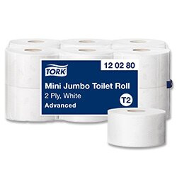 Toaletní papír Tork Mini Jumbo T2 - 2 vrstvý, 12 rolí