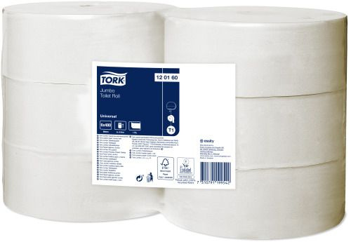 Toaletní papír Tork Jumbo, 2vrstvý, 6 rolí