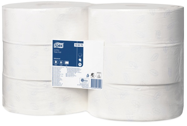 Toaletní papír Tork Jumbo, 2vrstvý, 6 rolí