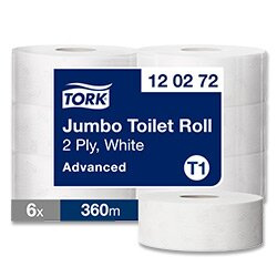 Toaletní papír Tork Jumbo, 2vrstvý, 6 rolí