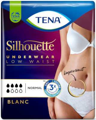 Tena Silhouette Low Waist Blanc vel. M inkontinenční kalhotky 12 ks