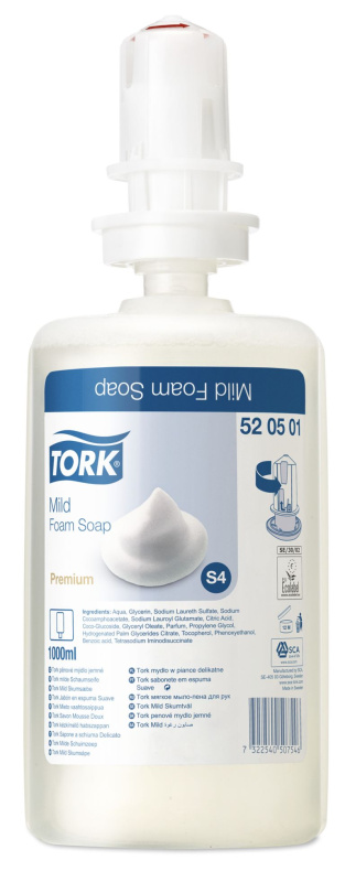 Pěnové mýdlo - Tork Premium, jemné, 1 l