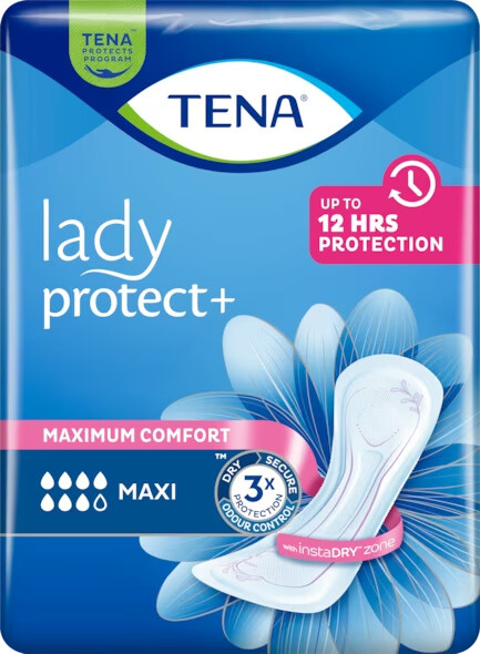 Tena Lady Protect+ Maxi inkontinenční vložky 12 ks