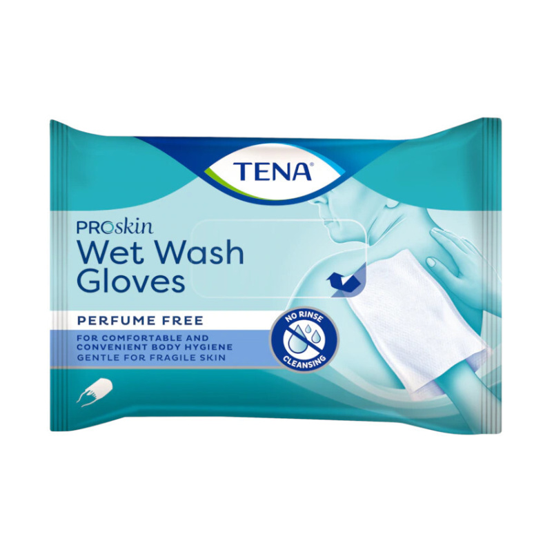 Tena Wet Wash Glove mycí vlhčené rukavice 8 ks