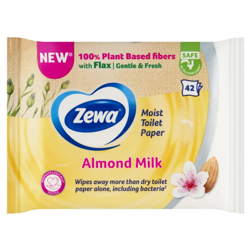 Zewa Vlhčený toaletní papír Almond Milk 42 ks