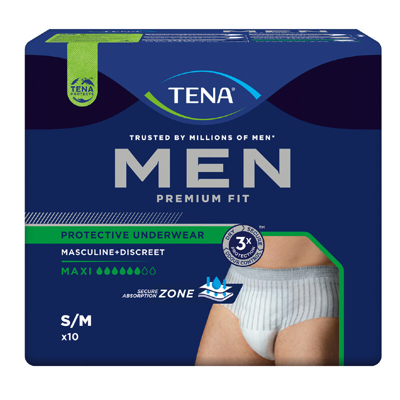 Tena Men Protective Underwear Maxi S/M inkontinenční kalhotky 10 ks