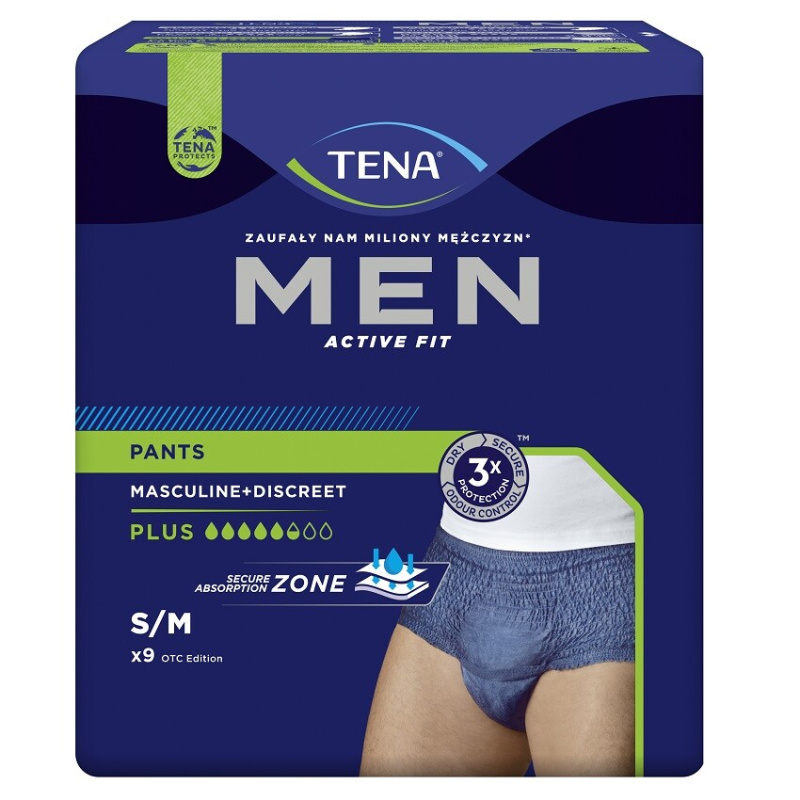 Tena Men Pants Plus Medium inkontinenční kalhotky modré 9 ks
