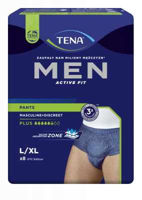 Tena Men Pants Plus Large inkontinenční kalhotky modré 8 ks