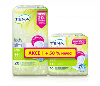 TENA Lady Slim Mini inkontinenční vložky 20 kusů +50% navíc 760293