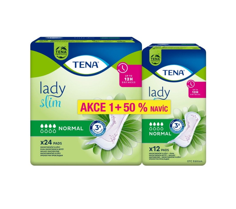 TENA Lady slim normal inkontinenční vložky 4 kapky 36 kusů