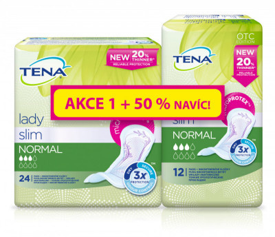 TENA Lady slim normal inkontinenční vložky 4 kapky 36 kusů