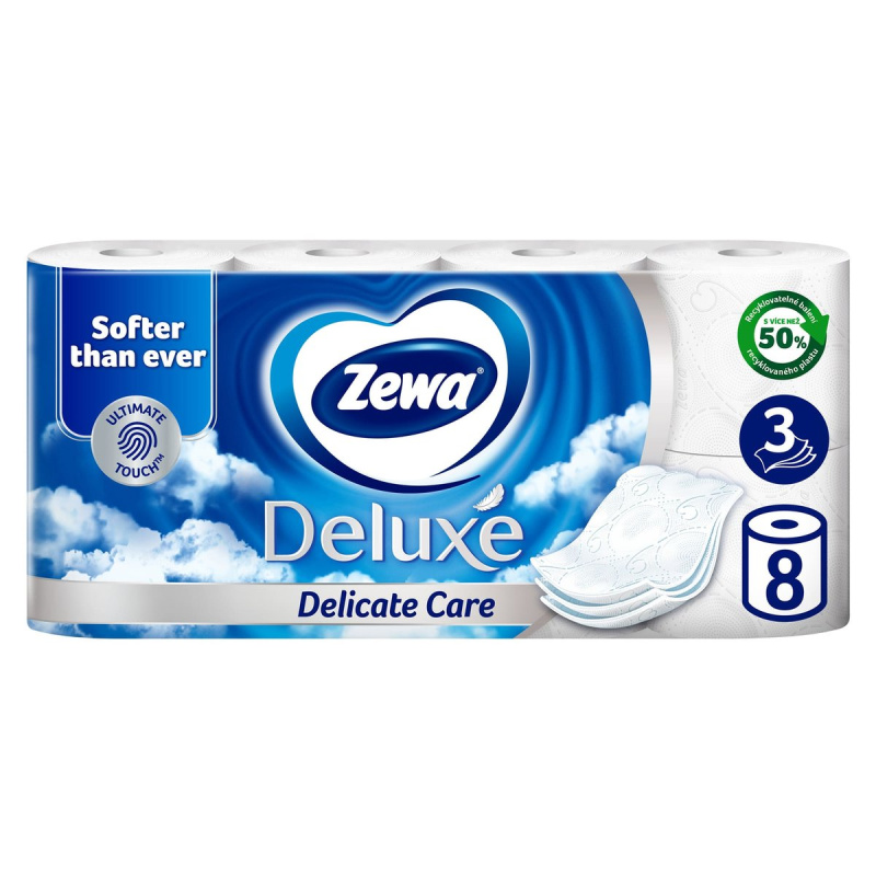 Zewa Deluxe Delicate Care toaletní papír 3vrstvý, 8 ks