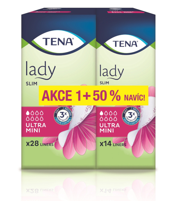 TENA Lady slim ultra mini inkontinenční vložky 50% navíc 42 kusů