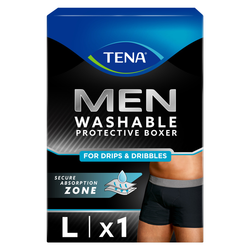Tena Men Washable Underwear L inkontinenční boxerky 1 ks černé