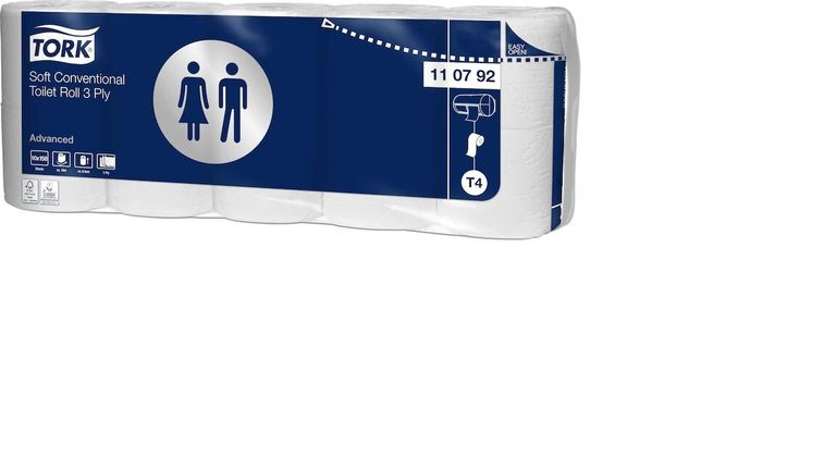Toaletní papír TORK Premium - třívrstvý, bílý, 10 rolí