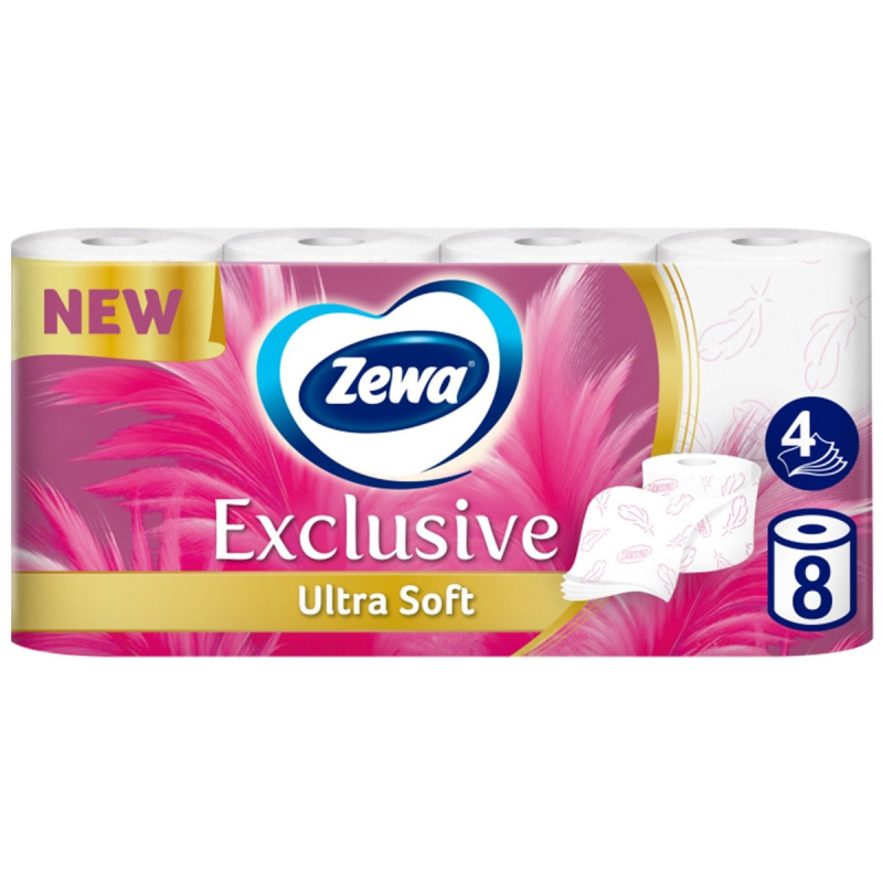 Zewa Exclusive Ultra Soft toaletní papír 4vrstvý, 8 ks