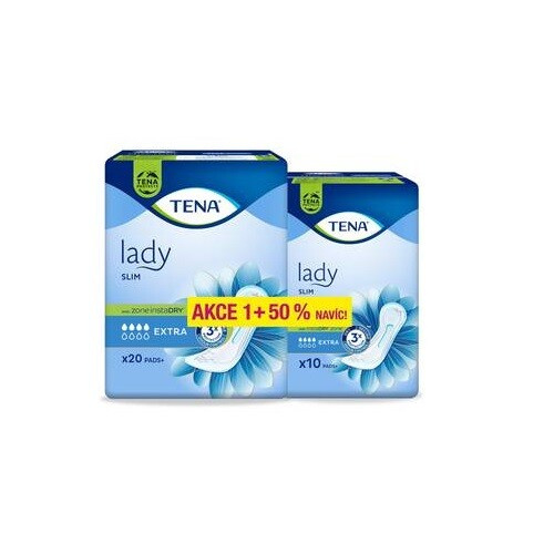 TENA Lady slim extra inkontinenční vložky +50% 30 kusů