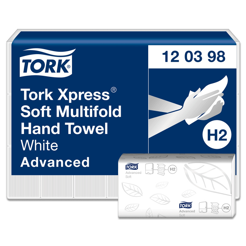 Tork Xpress Multifold Soft - skládané papírové ručníky - 2vrstvé, 21,2 x 25,5 cm, 180 útržků