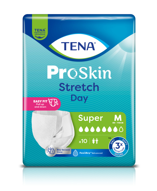 TENA STRETCH DAY SUPER M KALHOTKY ABSORPČNÍ ZALEPOVACÍ NATAHOVACÍ,BOKY 86-1
