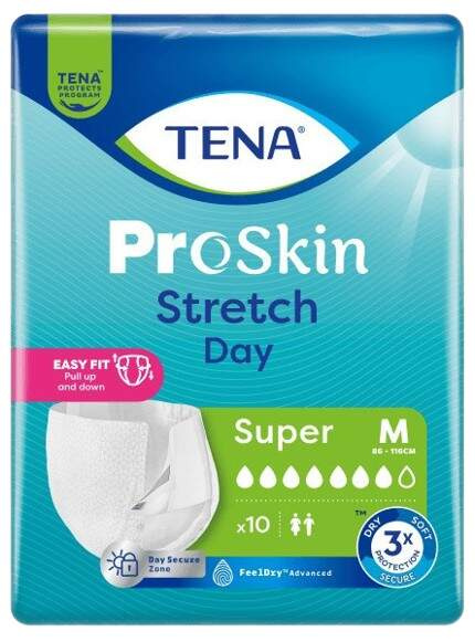TENA STRETCH DAY SUPER M KALHOTKY ABSORPČNÍ ZALEPOVACÍ NATAHOVACÍ,BOKY 86-1
