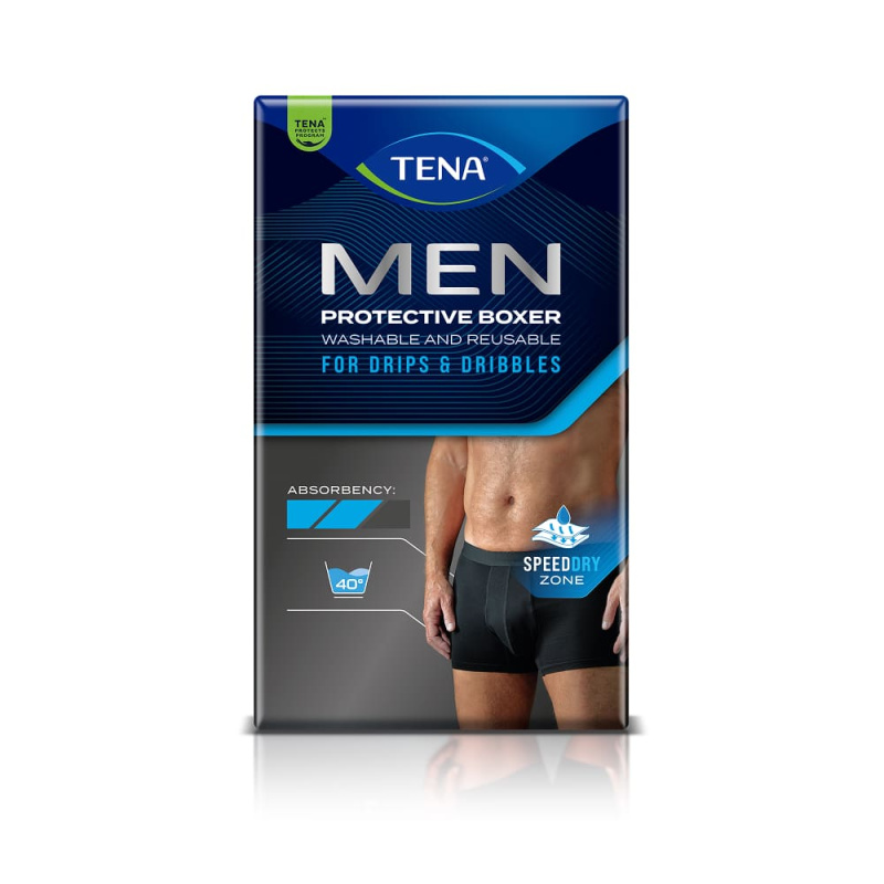 TENA Men Protective washable černé inkontinenční boxerky M 1 kus