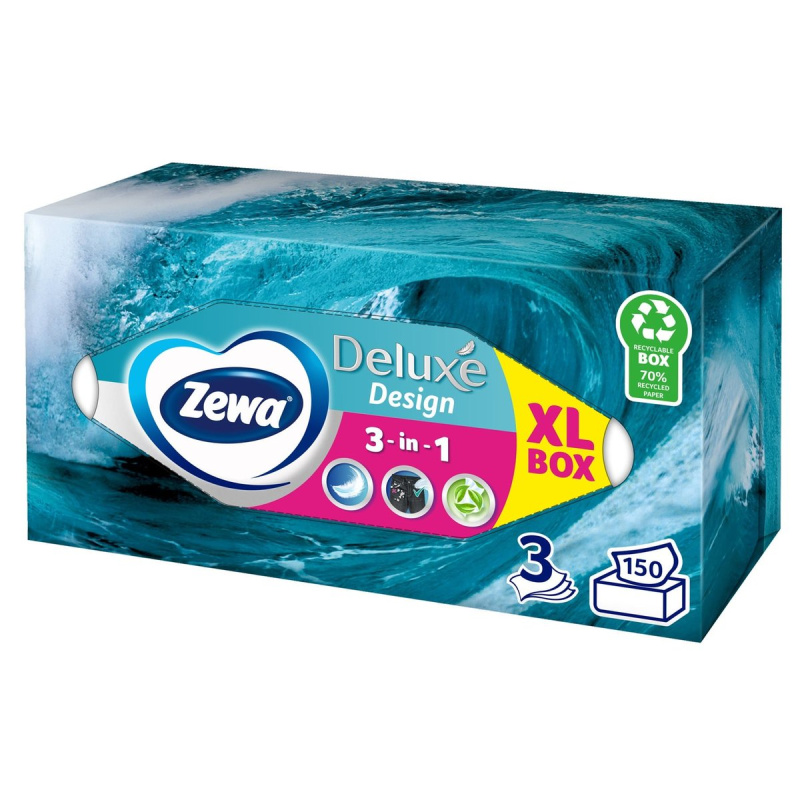 Zewa Deluxe Design big pack papírové kapesníky 3vrstvé box