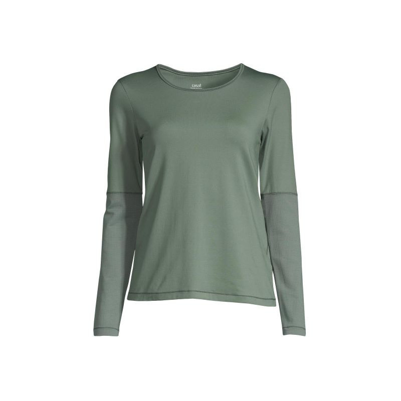 CASALL Essential Mesh Detail Tričko s dlouhým rukávem dusty green 42