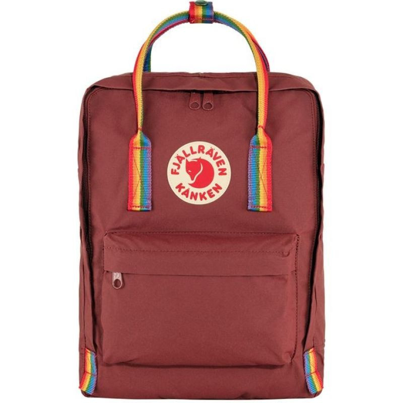 Batoh Fjallraven Kanken Rainbow - ox red/duhový vzor NEPLATÍ