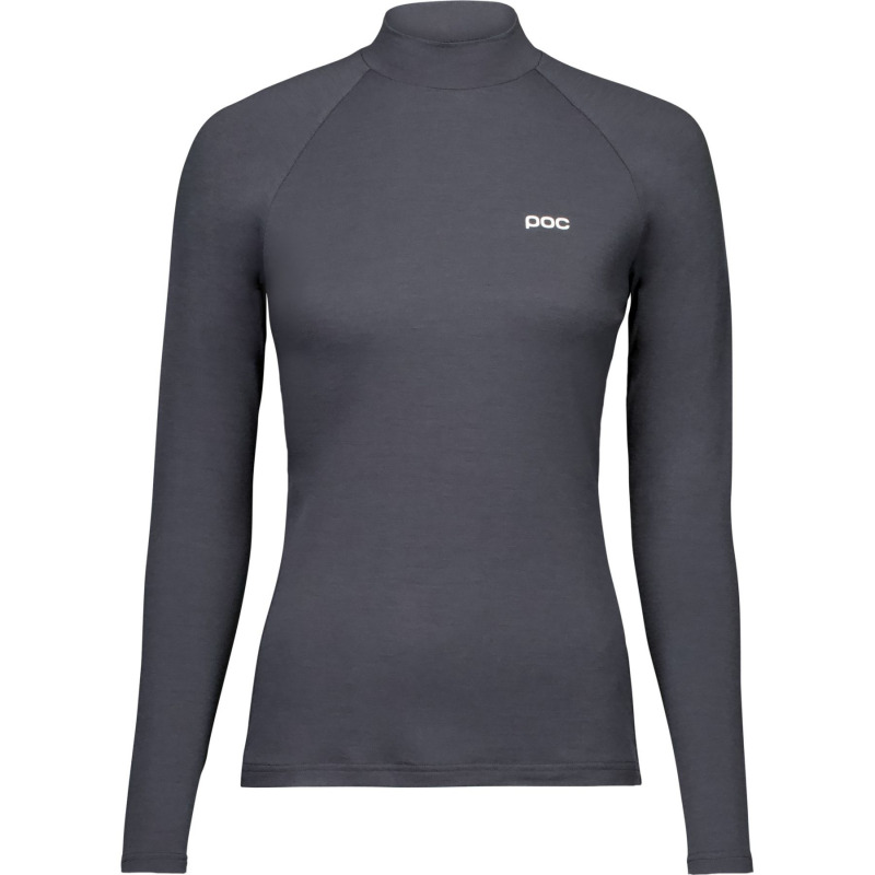 POC Layer Merino Mock Neck Jersey, termo triko, ženy, tmavě šedá