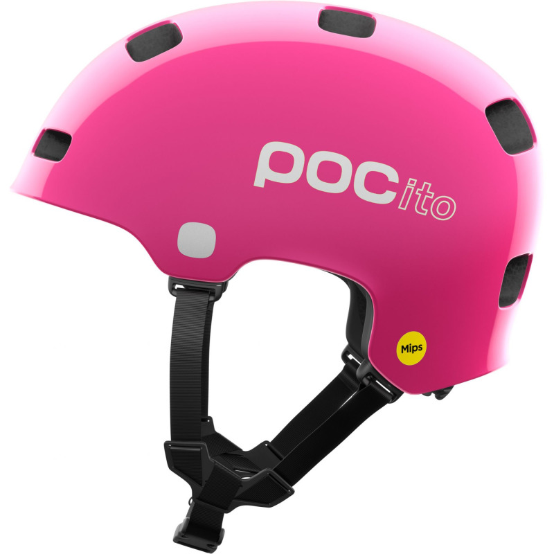 POCito Crane MIPS, cyklistická helma, junior, fluorescent pink