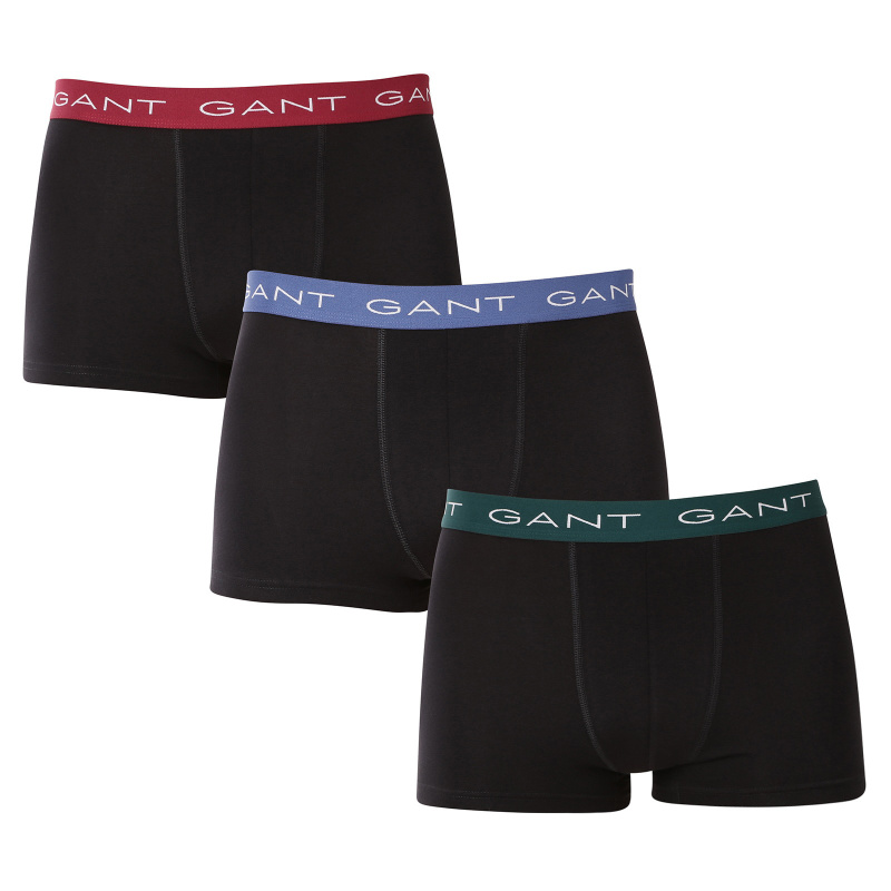 3PACK pánské boxerky Gant černé (902433003-005) XXL, trenky / trenýrky