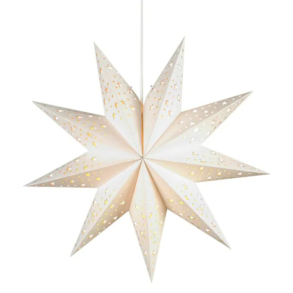 Markslöjd Závěsná hvězda SOLVALLA bílá E14, max. 25 W, 230 V, 45 x 45 x 21 cm
