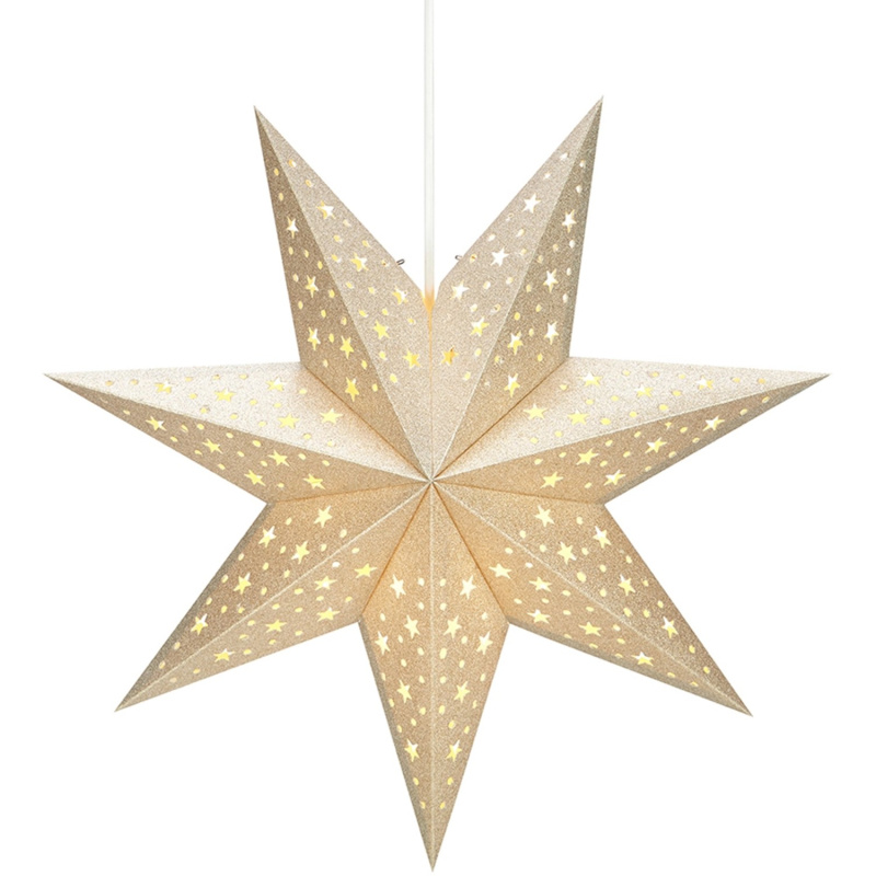 Markslöjd Závěsná hvězda SOLVALLA zlatá E14, max. 25 W, 230 V, 45 x 45 x 21 cm