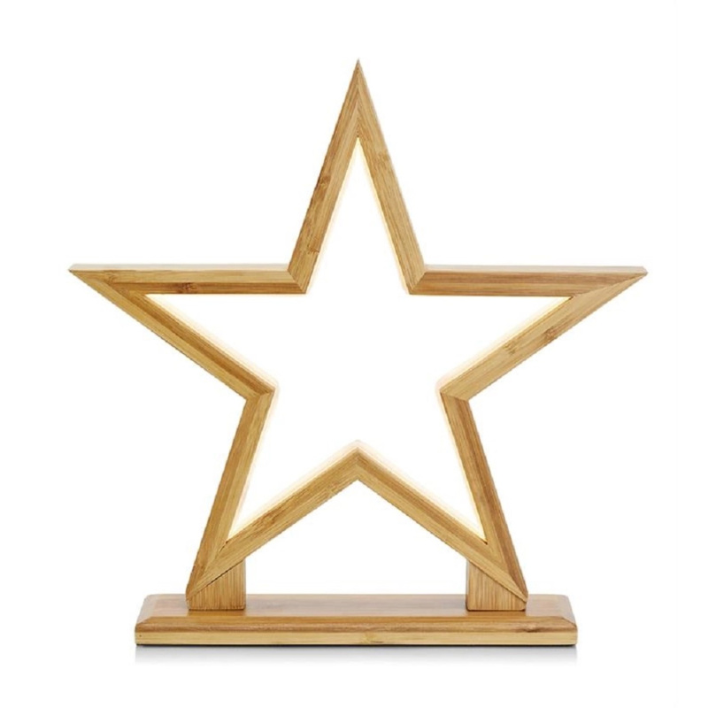 Dřevěná stolní dekorace BOBO, LED, 32 x 33 cm