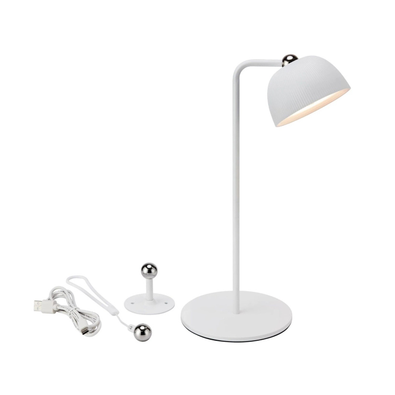 DIVERSE LED lampa 3v1 (stolní/nástěnná/závěsná) bílá, pr.13 x 31 cm