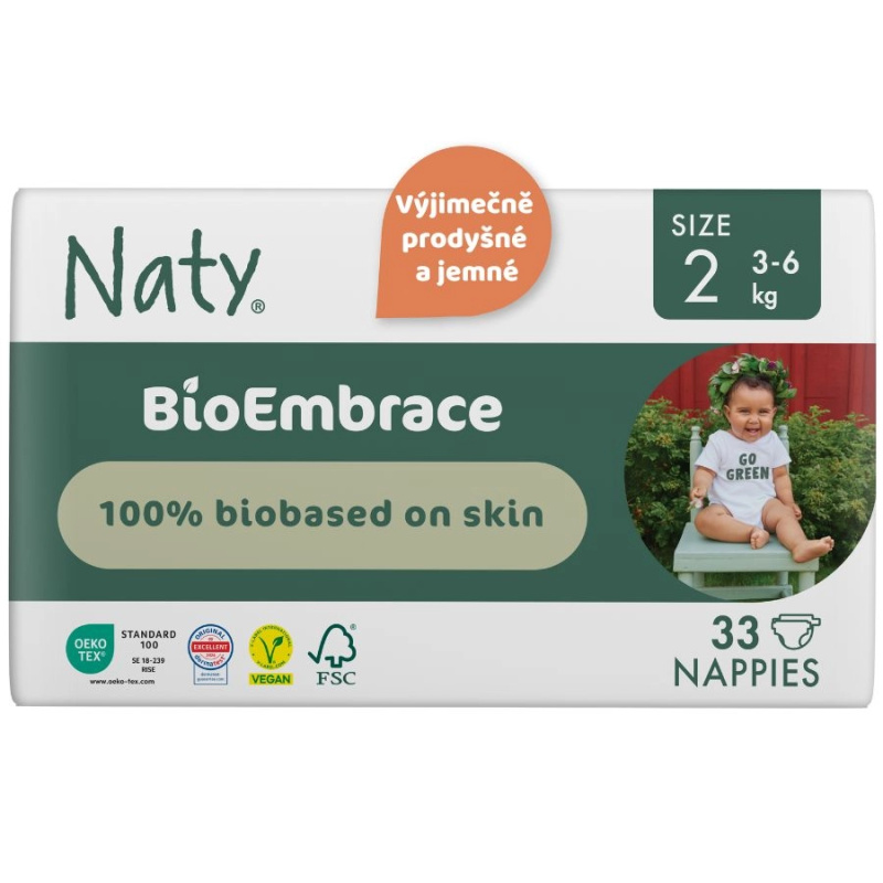 ECO BY NATY Bioembrace mini plenky 3-6 kg 33 kusů