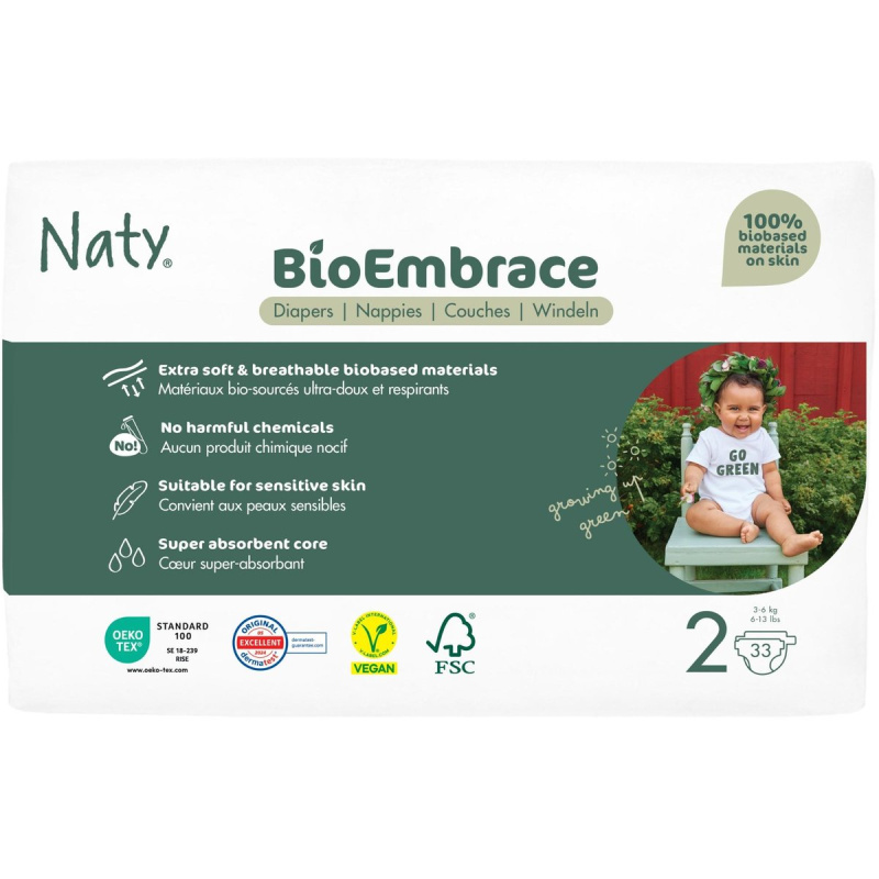 ECO BY NATY Bioembrace mini plenky 3-6 kg 33 kusů