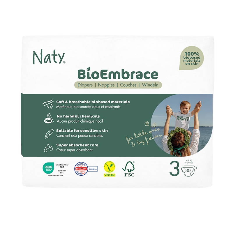 ECO BY NATY Bioembrace midi 4-9 kg 30 kusů