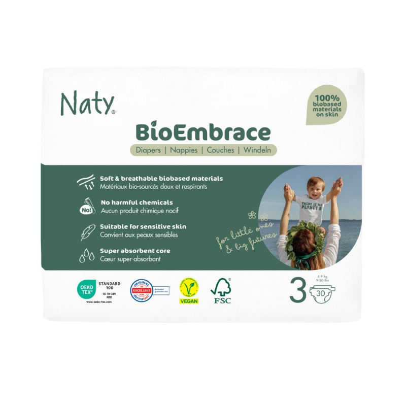 ECO BY NATY Bioembrace midi 4-9 kg 30 kusů